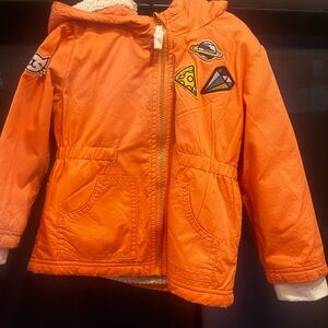 Orange Kids Jacket with Fun Patches